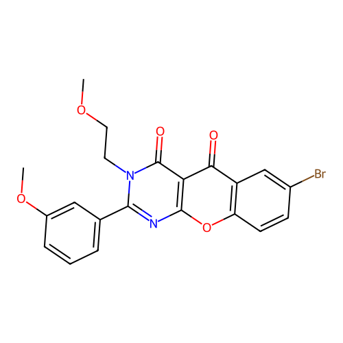 7-bromo-3-(2-methoxyethyl)-2-(3-methoxyphenyl)-3H-chromeno[2,3-d]pyrimidine-4,5-dione structure