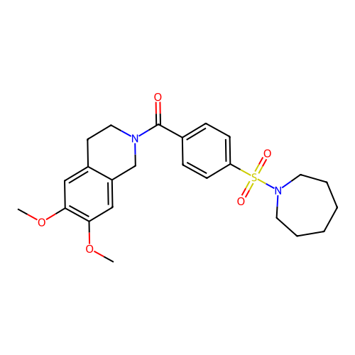 (4-(azepan-1-ylsulfonyl)phenyl)(6,7-dimethoxy-3,4-dihydroisoquinolin-2(1H)-yl)methanone structure