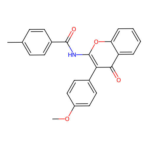N-(3-(4-methoxyphenyl)-4-oxo-4H-chromen-2-yl)-4-methylbenzamide structure