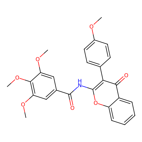 3,4,5-trimethoxy-N-(3-(4-methoxyphenyl)-4-oxo-4H-chromen-2-yl)benzamide structure