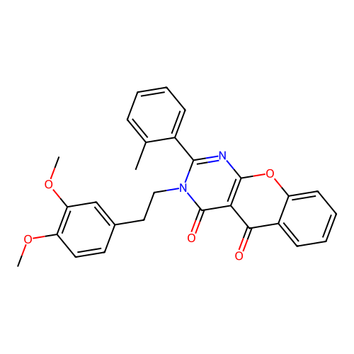 3-(3,4-dimethoxyphenethyl)-2-(o-tolyl)-3H-chromeno[2,3-d]pyrimidine-4,5-dione structure