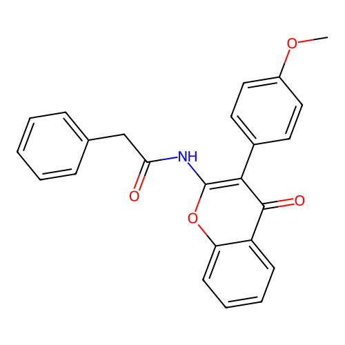 N-(3-(4-methoxyphenyl)-4-oxo-4H-chromen-2-yl)-2-phenylacetamide structure