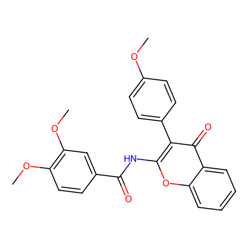 3,4-dimethoxy-N-(3-(4-methoxyphenyl)-4-oxo-4H-chromen-2-yl)benzamide structure