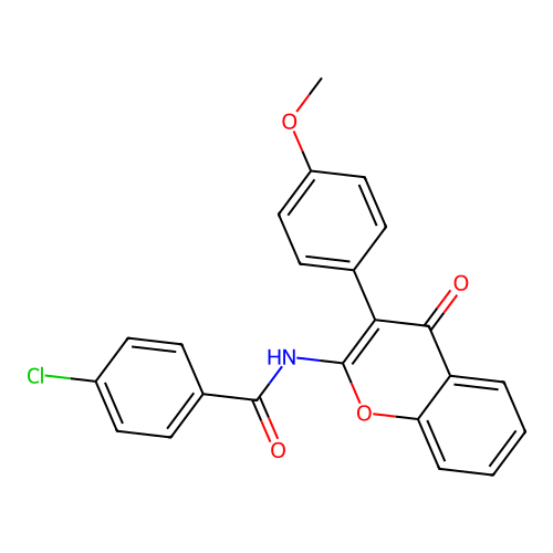 4-chloro-N-(3-(4-methoxyphenyl)-4-oxo-4H-chromen-2-yl)benzamide structure