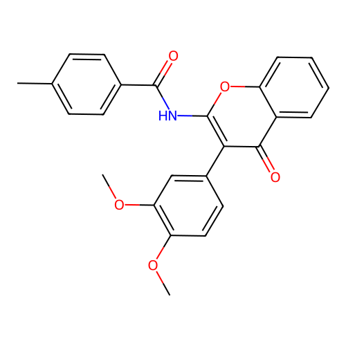 N-[3-(3,4-dimethoxyphenyl)-4-oxo-4H-chromen-2-yl]-4-methylbenzamide structure