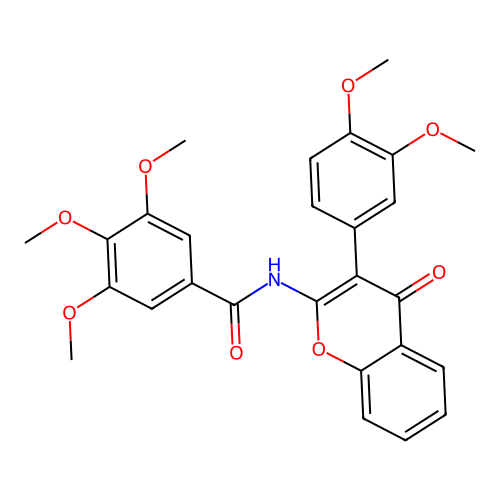 N-(3-(3,4-dimethoxyphenyl)-4-oxo-4H-chromen-2-yl)-3,4,5-trimethoxybenzamide structure