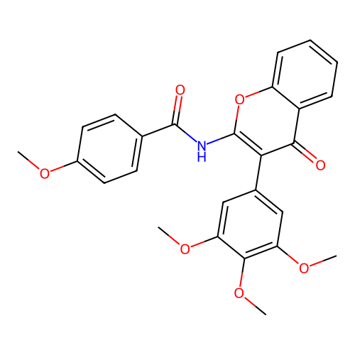 4-methoxy-N-(4-oxo-3-(3,4,5-trimethoxyphenyl)-4H-chromen-2-yl)benzamide structure