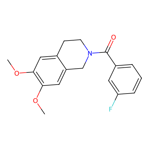 (6,7-dimethoxy-3,4-dihydroisoquinolin-2(1H)-yl)(3-fluorophenyl)methanone structure