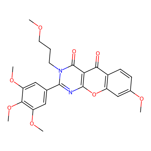 8-methoxy-3-(3-methoxypropyl)-2-(3,4,5-trimethoxyphenyl)chromeno[2,3-d]pyrimidine-4,5-dione structure