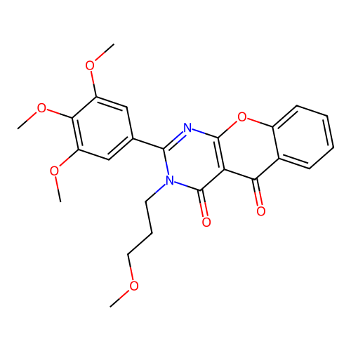 3-(3-methoxypropyl)-2-(3,4,5-trimethoxyphenyl)-3H-chromeno[2,3-d]pyrimidine-4,5-dione structure
