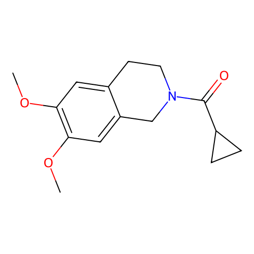 cyclopropyl(6,7-dimethoxy-3,4-dihydroisoquinolin-2(1H)-yl)methanone structure