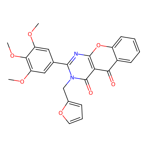 3-(furan-2-ylmethyl)-2-(3,4,5-trimethoxyphenyl)-3H-chromeno[2,3-d]pyrimidine-4,5-dione structure
