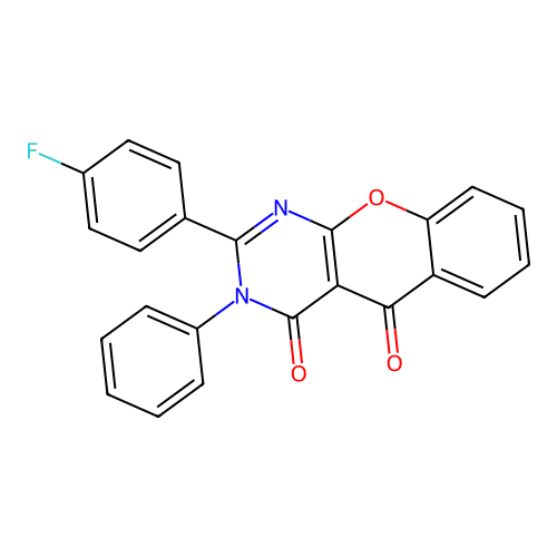 2-(4-fluorophenyl)-3-phenyl-3H-chromeno[2,3-d]pyrimidine-4,5-dione structure