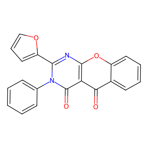 2-(furan-2-yl)-3-phenyl-3H-chromeno[2,3-d]pyrimidine-4,5-dione structure