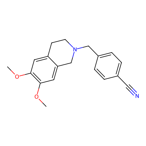 4-((6,7-dimethoxy-3,4-dihydroisoquinolin-2(1H)-yl)methyl)benzonitrile structure