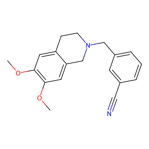 3-((6,7-dimethoxy-3,4-dihydroisoquinolin-2(1H)-yl)methyl)benzonitrile structure