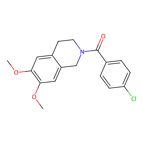 (4-chlorophenyl)(6,7-dimethoxy-3,4-dihydroisoquinolin-2(1H)-yl)methanone structure