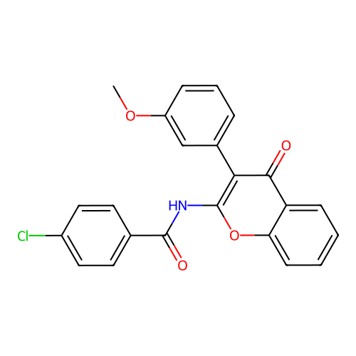 4-chloro-N-[3-(3-methoxyphenyl)-4-oxo-4H-chromen-2-yl]benzamide structure