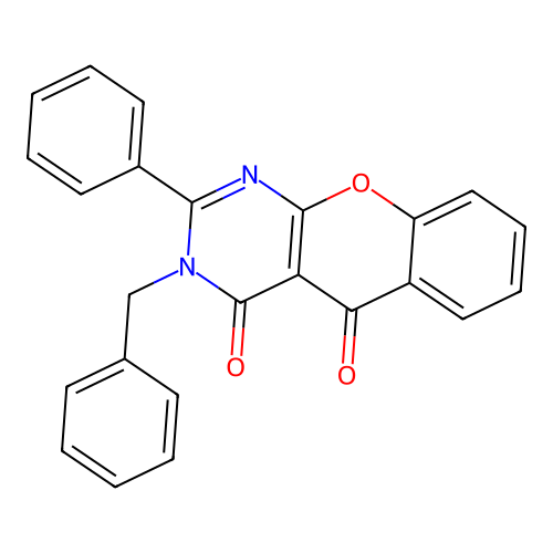 3-benzyl-2-phenyl-3H-chromeno[2,3-d]pyrimidine-4,5-dione structure