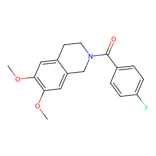 (6,7-dimethoxy-3,4-dihydroisoquinolin-2(1H)-yl)(4-fluorophenyl)methanone structure