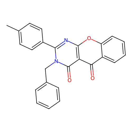 3-benzyl-2-(4-methylphenyl)-4H-chromeno[2,3-d]pyrimidine-4,5(3H)-dione structure