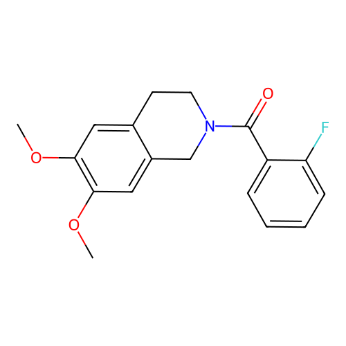 (6,7-dimethoxy-3,4-dihydroisoquinolin-2(1H)-yl)(2-fluorophenyl)methanone structure