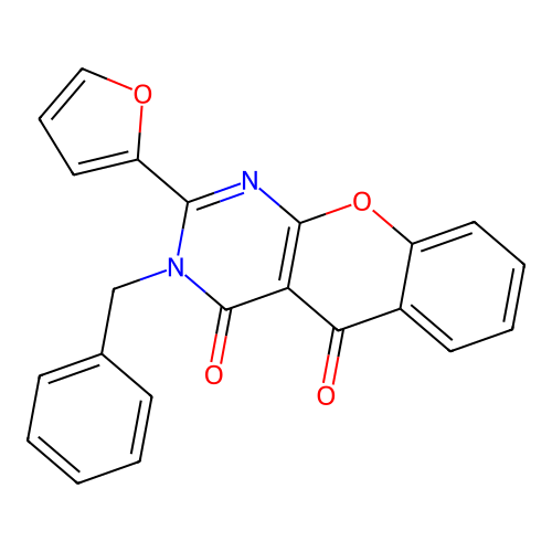 3-benzyl-2-(furan-2-yl)-3H-chromeno[2,3-d]pyrimidine-4,5-dione structure