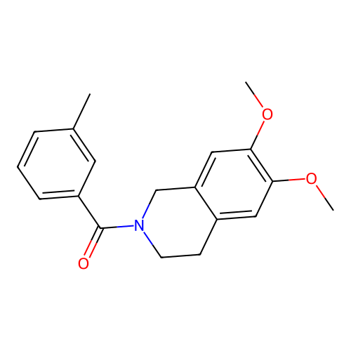 (6,7-dimethoxy-3,4-dihydroisoquinolin-2(1H)-yl)(3-methylphenyl)methanone structure