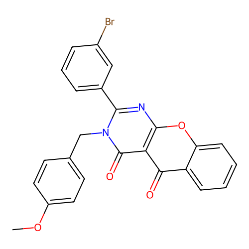 2-(3-bromophenyl)-3-(4-methoxybenzyl)-4H-chromeno[2,3-d]pyrimidine-4,5(3H)-dione structure