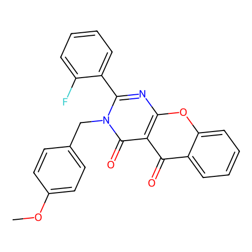 2-(2-fluorophenyl)-3-(4-methoxybenzyl)-3H-chromeno[2,3-d]pyrimidine-4,5-dione structure