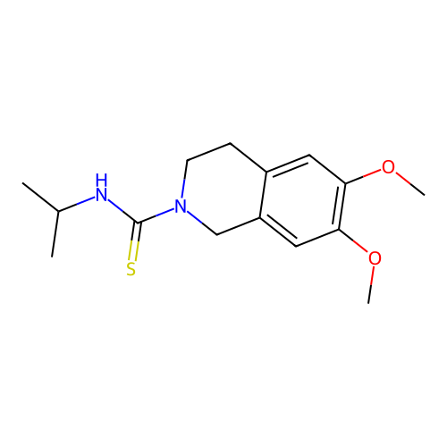 6,7-dimethoxy-N-(propan-2-yl)-3,4-dihydroisoquinoline-2(1H)-carbothioamide structure