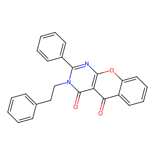 3-phenethyl-2-phenyl-3H-chromeno[2,3-d]pyrimidine-4,5-dione structure