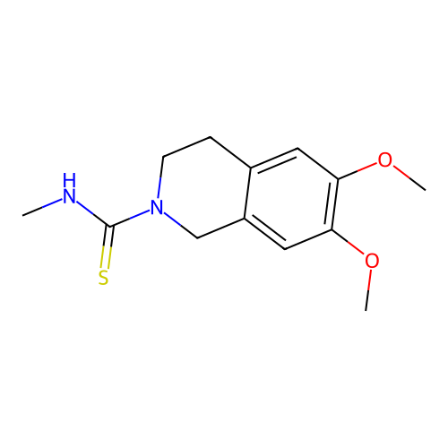6,7-dimethoxy-N-methyl-3,4-dihydroisoquinoline-2(1H)-carbothioamide structure