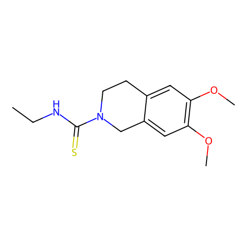 N-ethyl-6,7-dimethoxy-3,4-dihydroisoquinoline-2(1H)-carbothioamide structure
