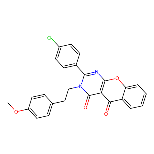 2-(4-chlorophenyl)-3-(4-methoxyphenethyl)-3H-chromeno[2,3-d]pyrimidine-4,5-dione structure