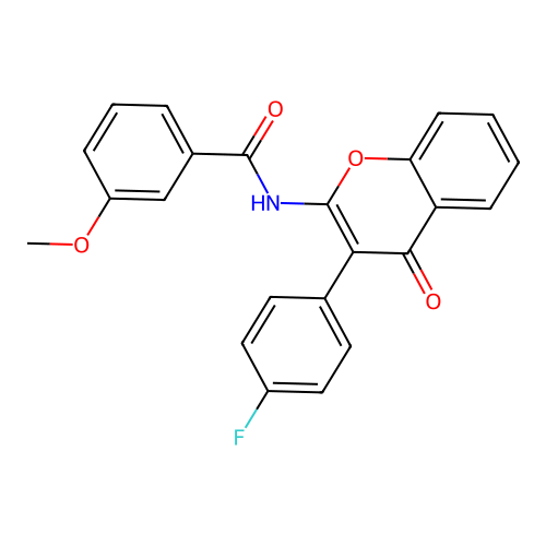 N-(3-(4-fluorophenyl)-4-oxo-4H-chromen-2-yl)-3-methoxybenzamide structure