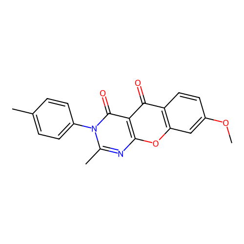 8-methoxy-2-methyl-3-(p-tolyl)-3H-chromeno[2,3-d]pyrimidine-4,5-dione structure