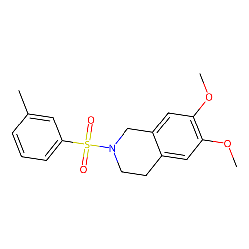 6,7-Dimethoxy-2-[(3-methylphenyl)sulfonyl]-1,2,3,4-tetrahydroisoquinoline structure