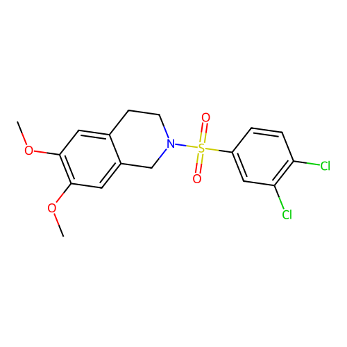 2-((3,4-Dichlorophenyl)sulfonyl)-6,7-dimethoxy-1,2,3,4-tetrahydroisoquinoline structure