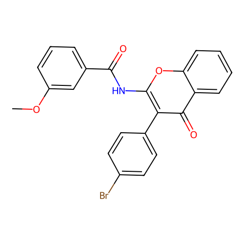 N-(3-(4-bromophenyl)-4-oxo-4H-chromen-2-yl)-3-methoxybenzamide structure