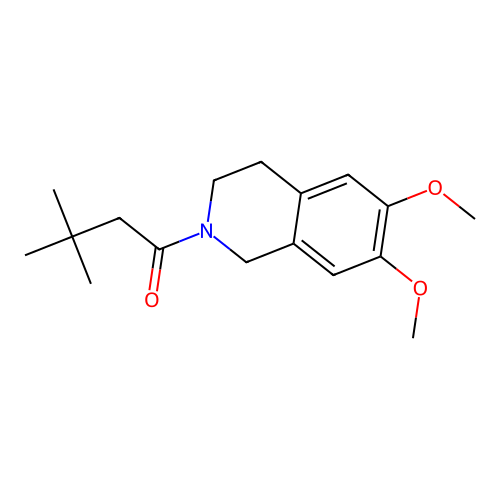 1-(6,7-dimethoxy-3,4-dihydroisoquinolin-2(1H)-yl)-3,3-dimethylbutan-1-one structure