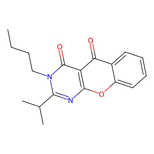 3-butyl-2-isopropyl-3H-chromeno[2,3-d]pyrimidine-4,5-dione structure