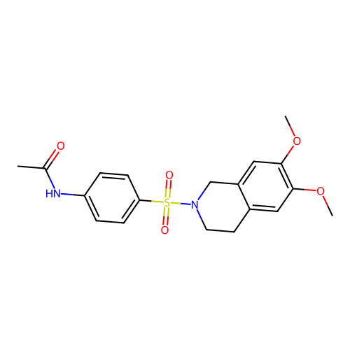 N-{4-[(6,7-dimethoxy-3,4-dihydroisoquinolin-2(1H)-yl)sulfonyl]phenyl}acetamide structure