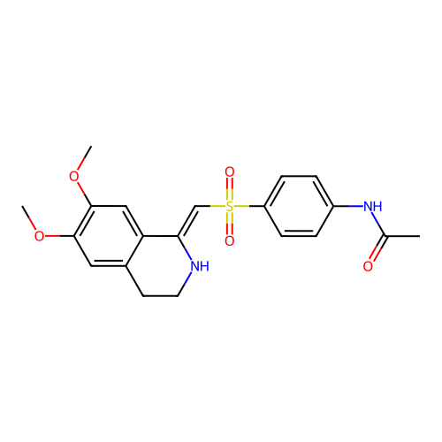 (Z)-N-(4-(((6,7-dimethoxy-3,4-dihydroisoquinolin-1(2H)-ylidene)methyl)sulfonyl)phenyl)acetamide structure