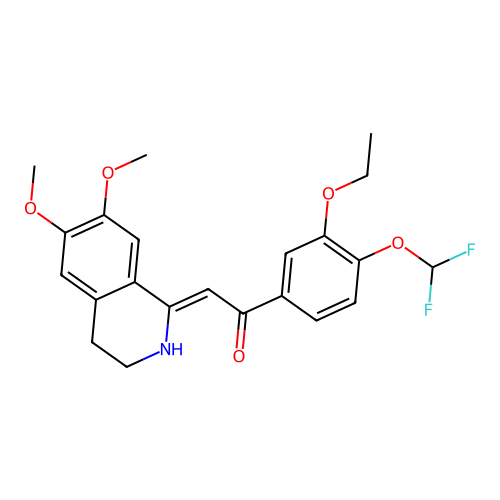 (Z)-1-(4-(difluoromethoxy)-3-ethoxyphenyl)-2-(6,7-dimethoxy-3,4-dihydroisoquinolin-1(2H)-ylidene)ethanone structure
