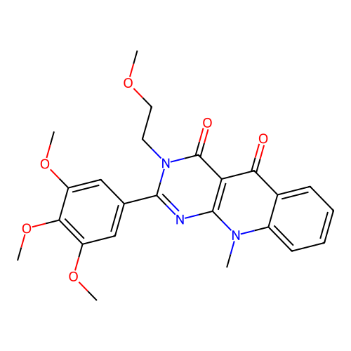 3-(2-methoxyethyl)-10-methyl-2-(3,4,5-trimethoxyphenyl)pyrimido[4,5-b]quinoline-4,5(3H,10H)-dione structure