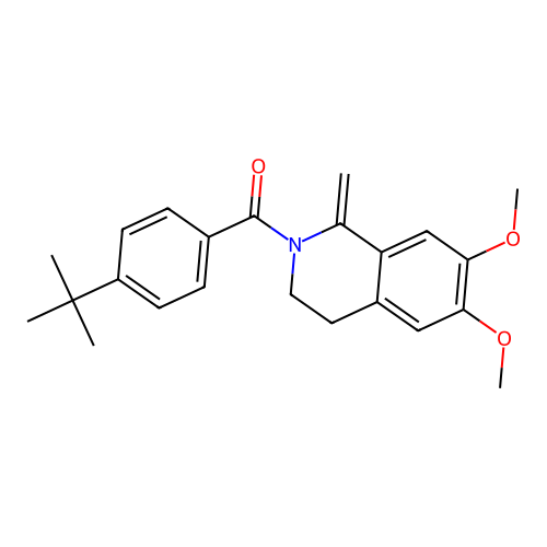 (4-(tert-butyl)phenyl)(6,7-dimethoxy-1-methylene-3,4-dihydroisoquinolin-2(1H)-yl)methanone structure