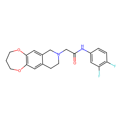 N-(3,4-difluorophenyl)-2-(3,4,9,10-tetrahydro-2H-[1,4]dioxepino[2,3-g]isoquinolin-8(7H)-yl)acetamide structure