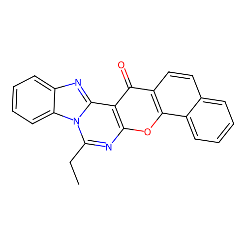 9-ethyl-16H-benzo[4,5]imidazo[1,2-c]benzo[7,8]chromeno[3,2-e]pyrimidin-16-one structure