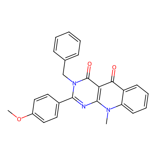 3-Benzyl-2-(4-methoxyphenyl)-10-methylpyrimido[4,5-b]quinoline-4,5-dione structure